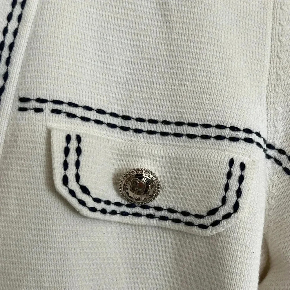 MAJE Mollie Topstitch Cardigan - Picture 6 of 9